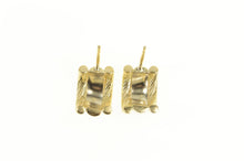 Load image into Gallery viewer, 14K Scalloped Curved Semi Hoop Simple Earrings Yellow Gold