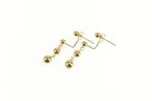 Load image into Gallery viewer, 14K Round Tiered Ball Chain Dangle Earrings Yellow Gold