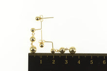 Load image into Gallery viewer, 14K Round Tiered Ball Chain Dangle Earrings Yellow Gold