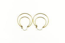 Load image into Gallery viewer, 14K Two Tone 29.0mm Layered Round Hoop Earrings Yellow Gold