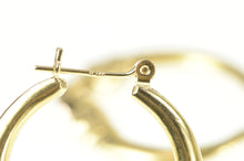 Load image into Gallery viewer, 14K Puffy Ornate Ram Aries Statement Hoop Earrings Yellow Gold