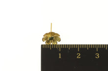 Load image into Gallery viewer, 14K Syn. Sapphire Flower Daisy Stud Single Earrings Yellow Gold