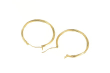 Load image into Gallery viewer, 10K 30.4mm Twist Design Grooved Round Hoop Earrings Yellow Gold