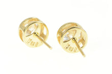 Load image into Gallery viewer, 14K Round Solitaire Simple CZ Stud Classic Earrings Yellow Gold