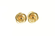 Load image into Gallery viewer, 14K Simple Twist Round Ball Spiral Stud Earrings Yellow Gold