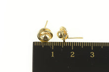 Load image into Gallery viewer, 14K Simple Twist Round Ball Spiral Stud Earrings Yellow Gold