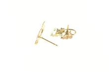 Load image into Gallery viewer, 10K Black Hills Leaf Two Tone Stud Earrings Yellow Gold