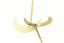 Load image into Gallery viewer, 14K Textured Crescent Moon Stud Astrology Stud Earrings Yellow Gold