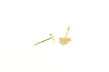 Load image into Gallery viewer, 10K Heart Love Symbol Classic Valentine Stud Earrings Yellow Gold