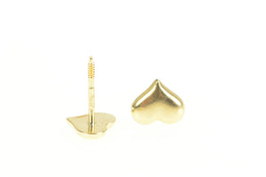 10K Heart Love Symbol Classic Valentine Stud Earrings Yellow Gold