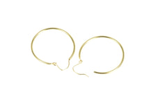Load image into Gallery viewer, 14K 29.4mm Round Fashion Hoop Classic Statement Earrings Yellow Gold