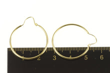 Load image into Gallery viewer, 14K 29.4mm Round Fashion Hoop Classic Statement Earrings Yellow Gold