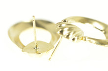 Load image into Gallery viewer, 14K Retro Chevron Dangle Door Knocker Statement Earrings Yellow Gold