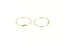 Load image into Gallery viewer, 14K Simple 12.7mm Seamless Look Hoop Earrings Yellow Gold
