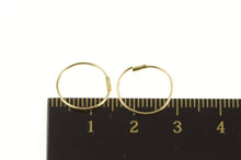 Load image into Gallery viewer, 14K Simple 12.7mm Seamless Look Hoop Earrings Yellow Gold