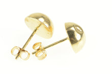 Load image into Gallery viewer, 14K Plain Simple Rounded Dome Stud Earrings Yellow Gold