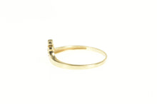 Load image into Gallery viewer, 14K Shamrock Clover Lucky Chevron Band Ring Yellow Gold