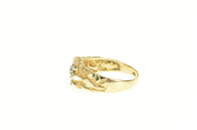 Load image into Gallery viewer, 14K Round Diamond Cluster Textured Nugget Ring Yellow Gold