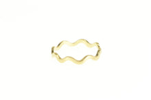 Load image into Gallery viewer, 14K 3.0mm Wavy Curvy Zig Zag Stackable Band Ring Yellow Gold