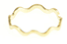 Load image into Gallery viewer, 14K 3.0mm Wavy Curvy Zig Zag Stackable Band Ring Yellow Gold