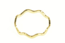 Load image into Gallery viewer, 14K 3.0mm Wavy Curvy Zig Zag Stackable Band Ring Yellow Gold