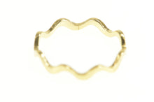 Load image into Gallery viewer, 14K 3.0mm Wavy Curvy Zig Zag Stackable Band Ring Yellow Gold
