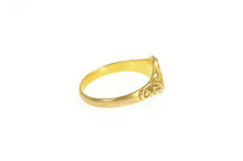 Load image into Gallery viewer, 14K H Etched Monogram Name Initial Victorian Ring Yellow Gold
