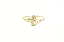 Load image into Gallery viewer, 10K Diamond Three Stone Curvy Bypass Promise Ring Yellow Gold