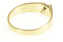 Load image into Gallery viewer, 14K Squared Diamond Asymmetrical Wedding Ring Yellow Gold