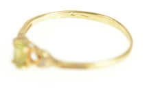 Load image into Gallery viewer, 10K Oval Peridot Diamond Accent Classic Ring Yellow Gold