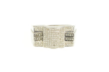 Load image into Gallery viewer, Sterling Silver 0.78 Ctw Pave Diamond Encrusted Geometric Ring