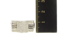 Load image into Gallery viewer, Sterling Silver 0.78 Ctw Pave Diamond Encrusted Geometric Ring