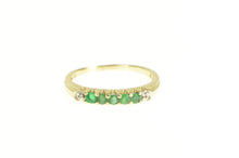 Load image into Gallery viewer, 10K Emerald Diamond Accent Wedding Band Ring Yellow Gold