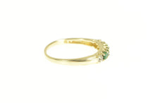 Load image into Gallery viewer, 10K Emerald Diamond Accent Wedding Band Ring Yellow Gold