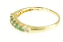 Load image into Gallery viewer, 10K Emerald Diamond Accent Wedding Band Ring Yellow Gold