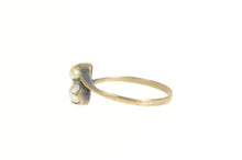 Load image into Gallery viewer, 14K Victorian Pearl Two Stone Classic Bypass Ring Yellow Gold