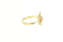 Load image into Gallery viewer, 14K Rose Flower Two Tone Filigree Statement Ring Yellow Gold