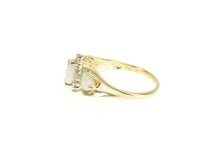 Load image into Gallery viewer, 10K Marquise Syn. Opal Diamond Accent Statement Ring Yellow Gold