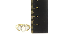 Load image into Gallery viewer, 10K Marquise Syn. Opal Diamond Accent Statement Ring Yellow Gold