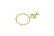 Load image into Gallery viewer, 14K Tennis Racket Racquet Charm Twist Band Ring Yellow Gold