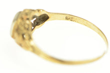 Load image into Gallery viewer, 14K Art Deco Diamond Ornate Floral Promise Ring Yellow Gold