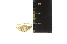 Load image into Gallery viewer, 14K Art Deco Diamond Ornate Floral Promise Ring Yellow Gold