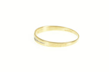 Load image into Gallery viewer, 14K Diamond Three Stone Simple Wedding Band Ring Yellow Gold