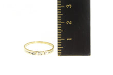 Load image into Gallery viewer, 14K Diamond Three Stone Simple Wedding Band Ring Yellow Gold