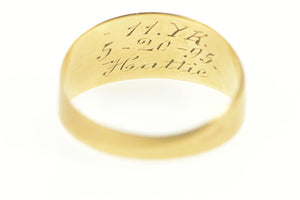 14K 1890's Victorian Ornate DOL Monogram Ring Yellow Gold