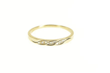 Load image into Gallery viewer, 14K 1950&#39;s Retro Diamond Wavy Design Wedding Ring Yellow Gold