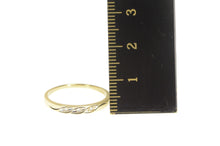 Load image into Gallery viewer, 14K 1950&#39;s Retro Diamond Wavy Design Wedding Ring Yellow Gold