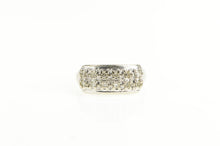 Load image into Gallery viewer, 14K 0.25 Ctw Diamond Squared Cluster Band Ring White Gold