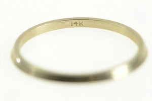 14K Classic Simple Vintage NOS 1950's Band Ring White Gold