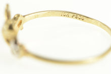 Load image into Gallery viewer, 10K Cupid Diamond Inset Valentine Love Promise Ring Yellow Gold